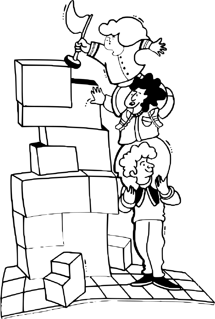 Ilustración de construcción colaborativa